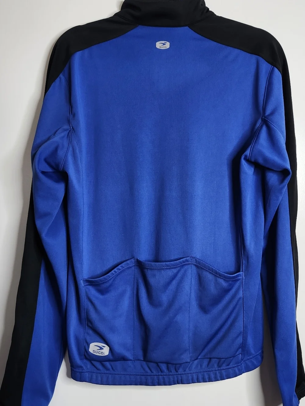 Sugoi Neo Jersey Full Zip Long Sleeve Cycling Jacket Mens L Blue Black
